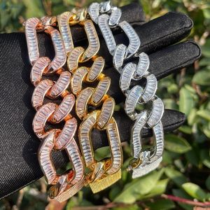 Bracelet Hip Hop en diamant de laboratoire taille baguette, style Figaro et Cuban, serti de pierres, pour homme - Product Image 5