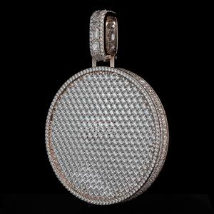 Pendentif 3D personnalisé en argent 925 avec squelette humain en moissanite VVS, serti de pierres, coupe brillante ronde, passe le test du diamant, bijoux fins - Product Image 3