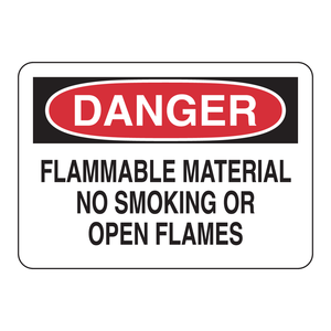 Panneau de signalisation de danger de matériau inflammable et interdiction de fumer pour les laboratoires et les zones industrielles - Product Image 1