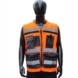 Vêtement de sécurité réfléchissant multi-poches, gilet de chantier haute visibilité, gilet réfléchissant pour la conduite, veste de sécurité routière, gilet de sécurité avec logo personnalisé - Product Image 6