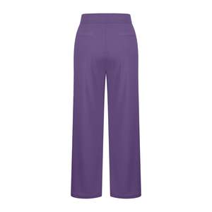 Pantalon de yoga décontracté pour femme, taille mi-haute, jambe large, respirant, avec logo personnalisé OEM, design unique, taille élastique, collection 2026 - Product Image 3