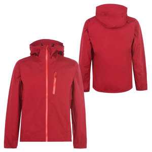Men's <b>Red</b> <b>Hooded</b> Waterproof <b>Jacket</b> With Zipper Closure Casual Outerwear Autumn Wear Travel Camping Motorcycle Riding Shell OEM - Product Image 6