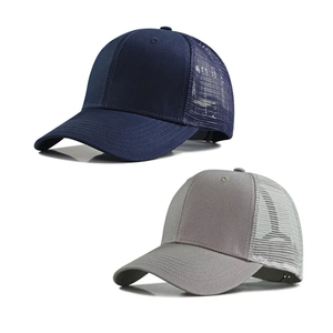 Wholesale Unisex Blank Embroidery Custom Logo 6 Panel Gorras Cap Black Trucker <b>Hats</b> Adjustable Structured Mesh Fashion Hip Hop - Product Image 1