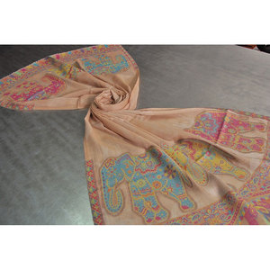 Luxury Fine <b>Wool</b> Zari Shawl 112x225cms Elegant Lurex Feel Designer Shawl 85% Fine <b>Wool</b> 15% Silk Soft Warm Lightweight - Product Image 2