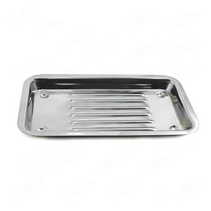 Bandeja para limpieza dental autoclavable de acero inoxidable, instrumento dental manual duradero para uso profesional, con certificación CE - Product Image 2