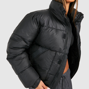 Veste matelassée pour femme de haute qualité, design décontracté, tissu respirant, fermeture éclair imperméable, utilisation en extérieur en hiver, coton - Product Image 6