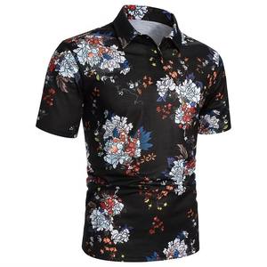 เสื้อโปโลแขนสั้นผ้าฝ้าย 100% สำหรับผู้ชาย ทรงหลวม พิมพ์ลาย โรงงาน OEM คุณภาพสูง เสื้อยืดแฟชั่นสำหรับผู้ชาย - Product Image 5