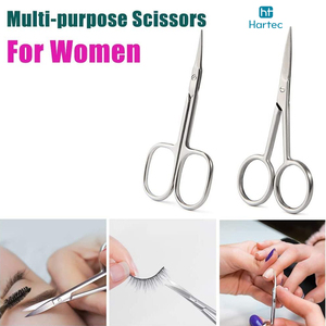 Durable & Accurate <b>Nail</b> Trimmers for Complete Salon Beauty Care <b>Kits</b> Curved Stainless Steel Manicure Scissors with Steel Handles - Product Image 2