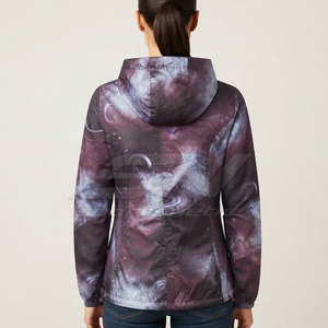 Elegant <b>Women</b> Windbreaker <b>Jacket</b> <b>Lightweight</b> Hooded Outdoor Sportswear Full Zip Breathable Fabric Modern Fit Functional Pockets - Product Image 4