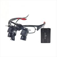 5X Electric Metal Dental Loupes Head Mounted Magnifying Glass with LED Light Medical Headlight for Dentist
