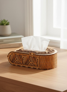 Rectangular Walnut Wood Tissue Box Cover Handmade Wooden Tissue Holder for Bathroom Bedroom <b>Office</b> Natural Finishing <b>Rustic</b> Home - Product Image 6