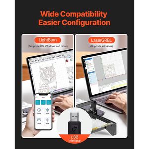 10W Laser Engraver & Cutter <b>Machine</b> 14.9 X 15.7 in Work Area 10000 Mm/min Movement Speed High Output Laser <b>Engraving</b> <b>Machine</b> - Product Image 5