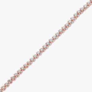 Flower Clasp Tennis <b>Bracelet</b> With 2 CTW Lab-Grown Diamonds In Yellow Gold - Product Image 5