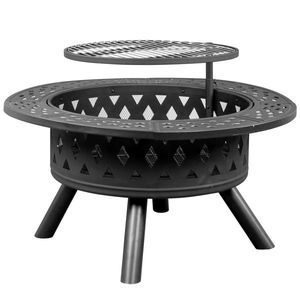 Braciere in Metallo Nero da 38 Pollici con Griglie per Cucinare - Product Image 3