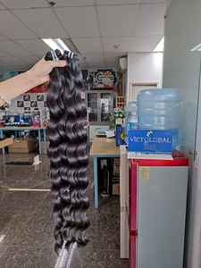 VIETGLOBAL PELO CON ONDA NATURAL TRAMA DE PELO 100 COLOR NATURAL EXTENSIONES DE CABELLO HUMANO VIETNAMÉS CRUDO - Product Image 4