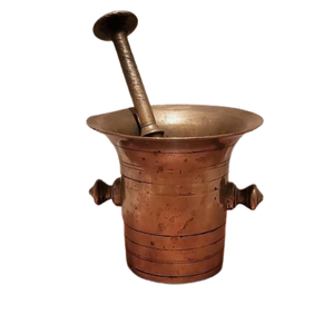 Mortar and Pestle Antique <b>Herb</b> Bowl Gold Finished Pill Crusher Metal Spice <b>Grinder</b> Pesto Powder Mortar and Pestle - Product Image 2