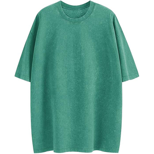 T-shirts pour hommes surdimensionnés personnalisés, lavés à l'acide, 100% coton, coupe ample, 300 GSM, épaules tombantes - Product Image 6