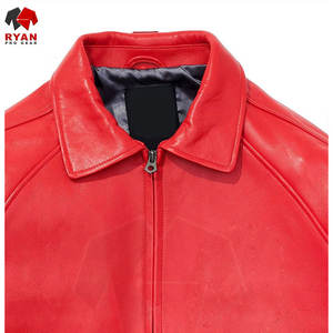 Chaqueta de Cuero para Hombre, Cuero Genuino de Alta Calidad, Color Sólido, Logotipo Personalizado, Fabricante OEM ODM - Product Image 6