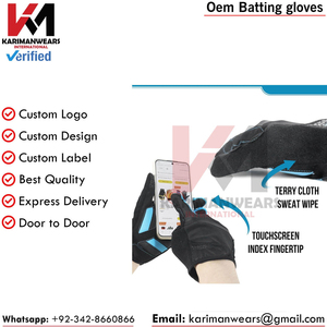 Guantes de Bateo de Béisbol con Palma Reforzada de Cuero, Ajuste Cómodo, Diseño Ligero y Duradero para Jugadores - Product Image 4