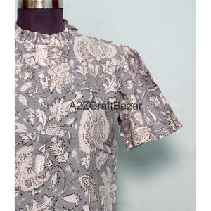 Vestido Mini Transpirable 100% Algodón para Mujer, Mangas con Vuelo, Cuello Redondo, Estampado Floral, Ecológico, Cintura Natural, Manga 3/4 - Product Image 2
