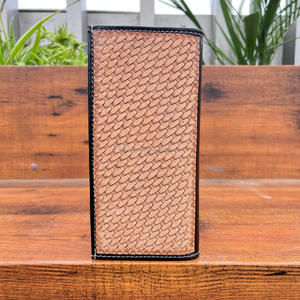 Carteras de cuero genuino para hombre, tarjeteros clásicos, organizador clásico plegable, cartera larga de cuero de vaca para hombre - Product Image 5