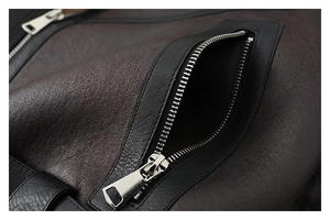 Chaquetas de Motociclista Personalizadas para Mujer, Abrigos de Moda con Forro de Lana y Piel, Elegantes, con Cinturón y Cremallera, Talla Grande, Abrigo de Cuero - Product Image 2