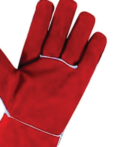 Gants de soudeur MIG en cuir de vachette, conception à pouce dégagé, respirants/confortables, résistants à la chaleur, protection contre les éclaboussures de métal fondu - Product Image 4