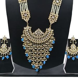 Indian Stylish Layered Zircon Rani Haar Long Kundan Necklace Jewellery Set Wedding Engagement Anniversary Party Gift Antique - Product Image 4