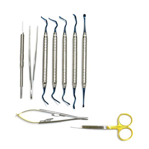 JACKBILLY Kit de Cirugía Dental Manual de Acero Inoxidable para Implantes, 14 Piezas, Instrumentos para Injerto Óseo Tipo Hongo y Levantamiento de Seno, Set Completo Vista - Product Image 2