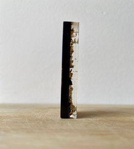 Jeu de dominos en résine noir et or, ensemble de jeu de luxe - Product Image 2