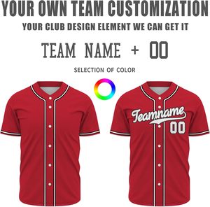 Maillots de baseball et de softball personnalisés pour hommes et femmes, 100% polyester, évacuation de l'humidité, manches courtes - Product Image 4