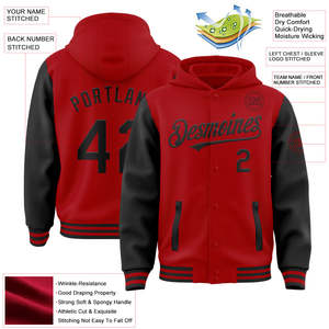 Meilleure Vente : Blouson de Baseball Personnalisé, Uniforme d'Équipe Personnalisé, Bordure Contrastante, Fermeture à Boutons Pression, Vêtement de Sport, Fabrication en Marque Blanche - Product Image 2