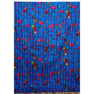 Couette Kantha en coton biologique 100% brodée, faite à la main en Inde, vintage, écologique, toutes saisons, double taille, pour la maison - Product Image 6