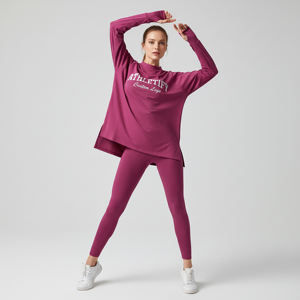 Túnica Deportiva Modesta para Mujer, Compatible con Hijab, de Secado Rápido, Ecológica, 100% Poliéster, Manga Larga, Corte Holgado, para Gimnasio, Yoga, Running - Product Image 1