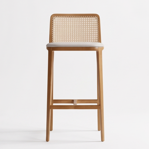 Modern Teak Wood Dining <b>Chair</b> with Fabric Upholstered Seat and Wooden Legs for Dining Room Restaurants Outdoor Use - Product Image 3