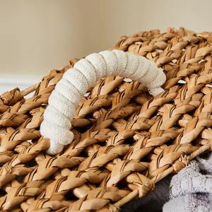 Panier de rangement à rayures en corde avec couvercle, panier de rangement fait main, vente en gros, écologique, fabriqué au Vietnam - Product Image 3