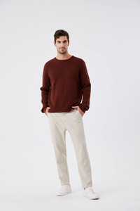 Suéteres de Punto para Hombre al por Mayor, Otoño Invierno, Decoración con Logotipo Personalizado, Precio Económico, OEM, Elegantes, 100% Algodón, Transpirables, de Secado Rápido - Product Image 2