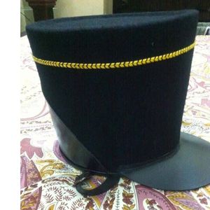 Chapeau Shako Black Citadel Academy avec bande dorée en relief, broderie 3D, ajustable, pour usage extérieur, 100% laine - Product Image 2