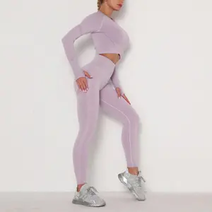 कस्टम कसरत योग सेट कपड़े फिटनेस योग लेगिंग सहज महिलाओं जिम फिटनेस जिम चड्डी और खेल के लिए ब्रा सेट सेट