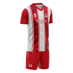 เสื้อฟุตบอลชายแขนสั้นคุณภาพสูง ระบายอากาศได้ดี แห้งเร็ว รับผลิตตามแบบ OEM โรงงานไทย ขายส่ง ชุดทีมสโมสร - Product Image 1