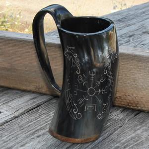Jarra de cuerno natural Vikinga para beber vino o cerveza, tazas únicas perfectas para fiestas, bodas y otras celebraciones. 2026 - Product Image 1