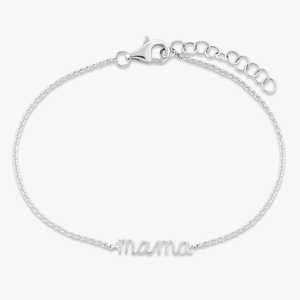 Mama Name Bracelets 14k Solid Gold Adjustable 6-7In Chain Link Dainty Lobster Clasp Minimalist Chunky Mother Day <b>Gifts</b> Wholesale - Product Image 1
