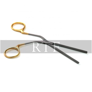 Instruments chirurgicaux de pince d'implant de pont nasal de poignée d'or d'acier inoxydable de 18.5cm pour la rhinoplastie nasale de cru à fin - Product Image 2
