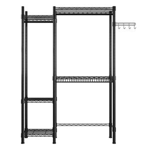 Porte-vêtements métallique robuste, étagère de rangement portable pour lave-linge et sèche-linge, organisateur de placard, séchoir à linge en fil métallique - Product Image 5