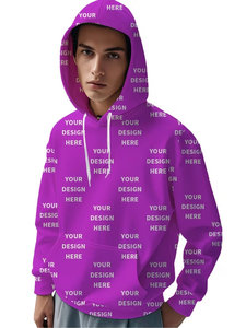 Customized Photo/Logo Men's Fleece Pullover Hoodie Full-Body Printed Cartoon Pattern Eco-Friendly Multi-Color Options Soft - Product Image 4