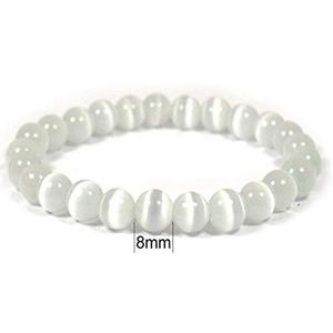Crystal Selenite Round <b>Beads</b> 8mm Stone Gemstone Fashion Jewelry Handmade Feng Shui Men Women Gift Energy - Product Image 5