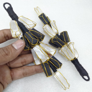 Cintre de 15 perles en quartz rose brut naturel pour voiture, mur, bureau, Chakra suspendu brut pour voiture - Product Image 6