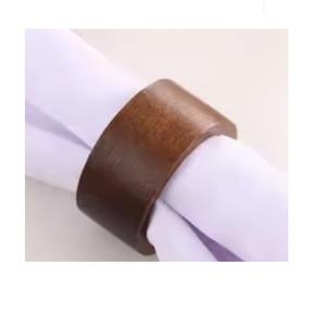 Anneau de serviette de table en bois finition naturelle pour mariage, support de serviette pour service de dîner, centre de table de mariage - Product Image 1