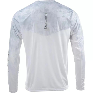 Camisas de Pesca Personalizadas de Poliéster y Elastano para Hombre, Ropa de Caza con Protección Solar UPF 50, Anti-UV, Ligeras, Camuflaje Acuático - Product Image 2