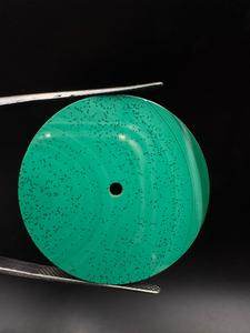 Natural Malachite Watch Dial : 31.50 mm Round One Sided Polished Watch <b>Face</b> - Product Image 1